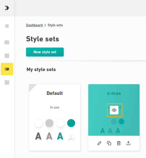 Set default style set
